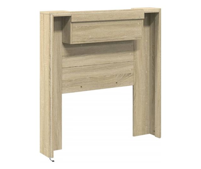 Табла с гардероб и LED, дъб сонома, 100x16.5x103.5 см