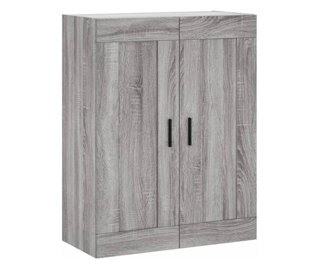 Висок шкаф, сив сонома, 69,5x34x180 см, инженерно дърво