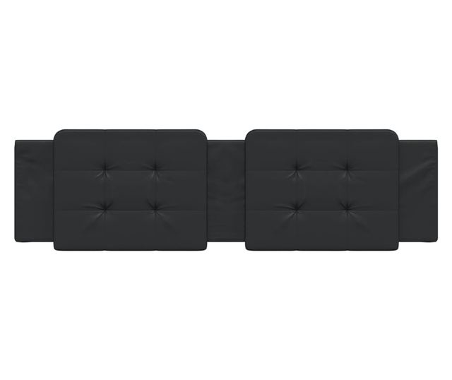 fekete műbőr fejtámla párna 180 cm