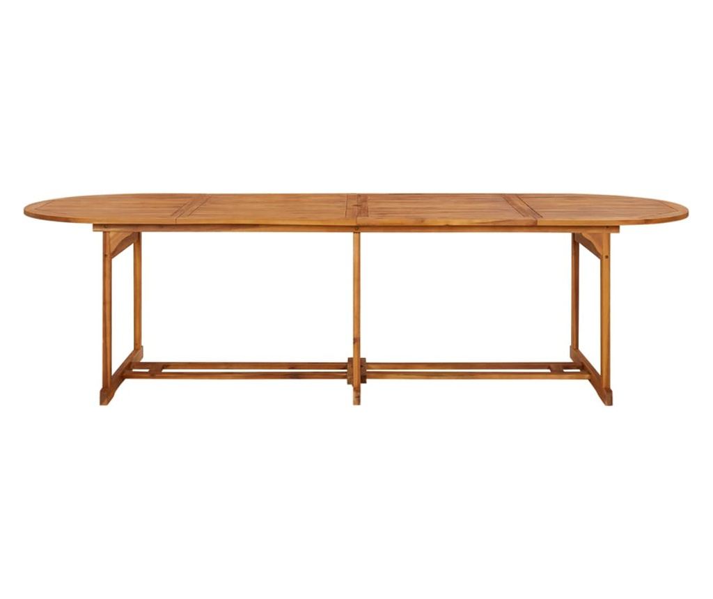 Градинска маса, 280x90x75 см, масивна акациева дървесина - 2