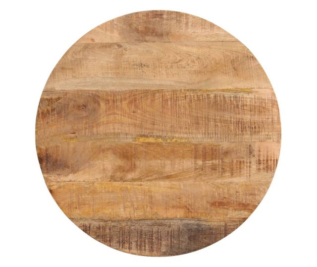 tömör mangófa és vas dohányzóasztal 54 x 54 x 35 cm