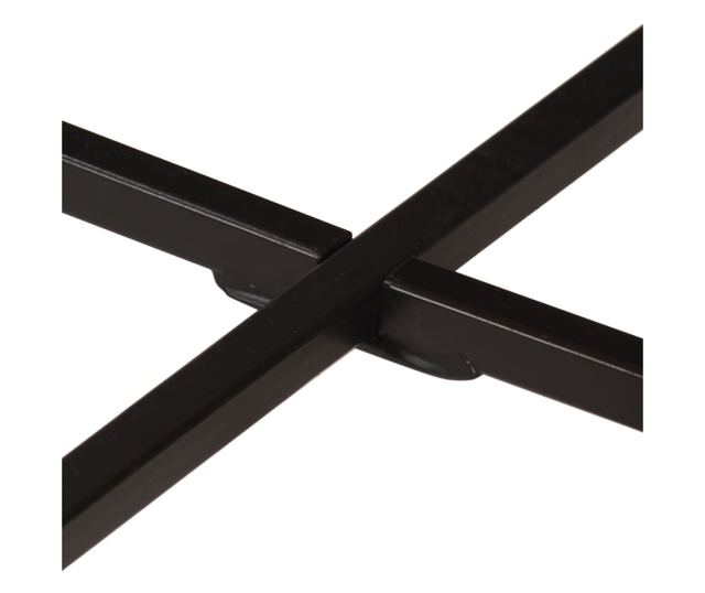 tömör mangófa és vas dohányzóasztal 54 x 54 x 35 cm