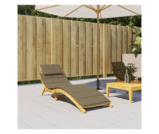 melange tópszínű szövet napozóágy párna 186 x 58 x 3 cm