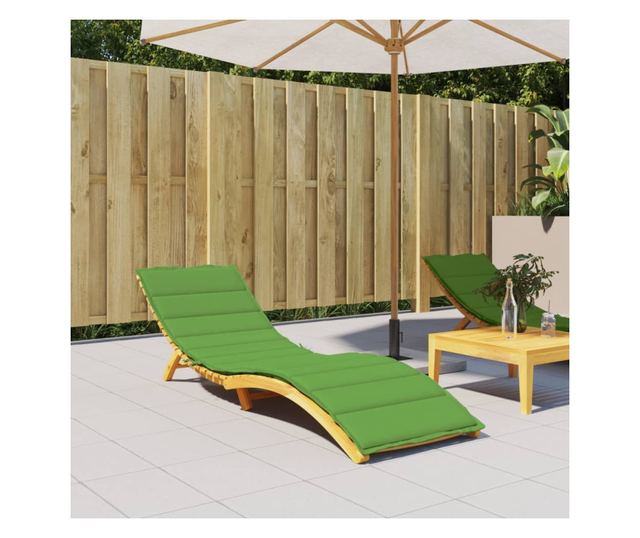 melange zöld szövet napozóágy párna 200 x 50 x 4 cm