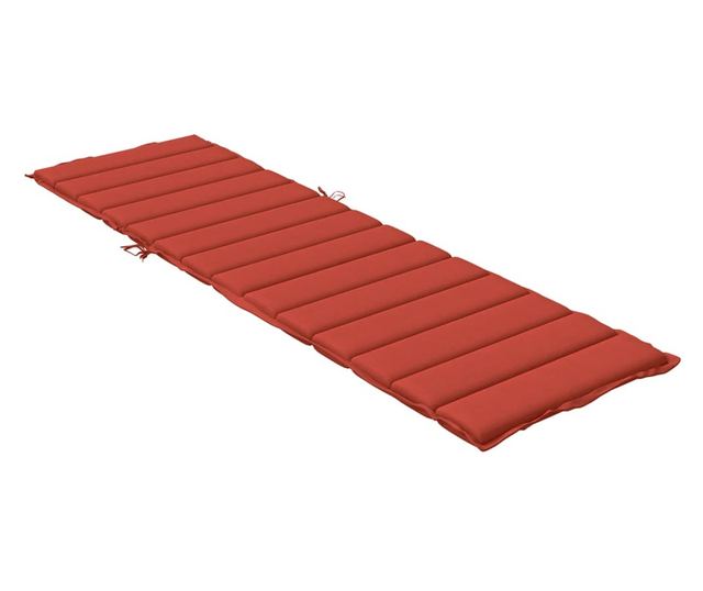 melange piros szövet napozóágy párna 200 x 60 x 4 cm