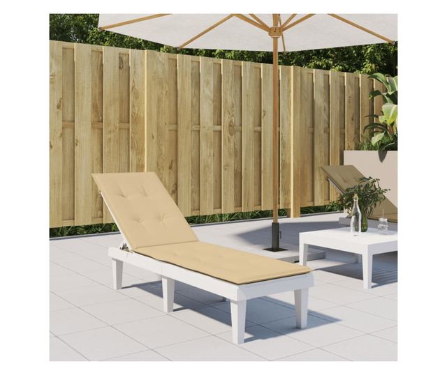 melange bézs szövet nyugágypárna (75+105) x 50 x 3 cm