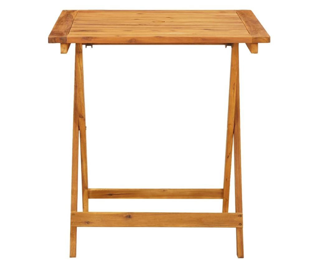 3dílný bistro set taupe textil a masivní dřevo - 4
