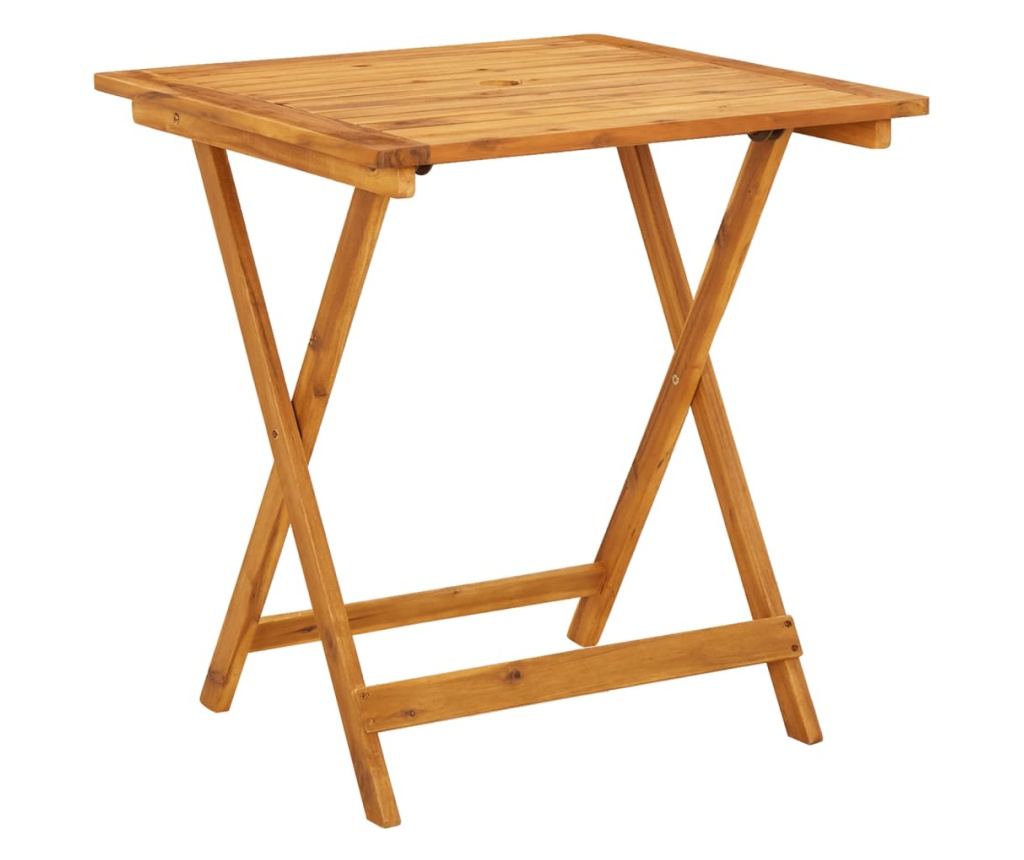 3dílný bistro set taupe textil a masivní dřevo - 3