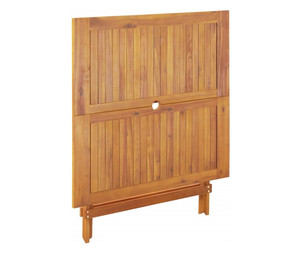 5dílný zahradní jídelní set černý polyratan a masivní dřevo - 8
