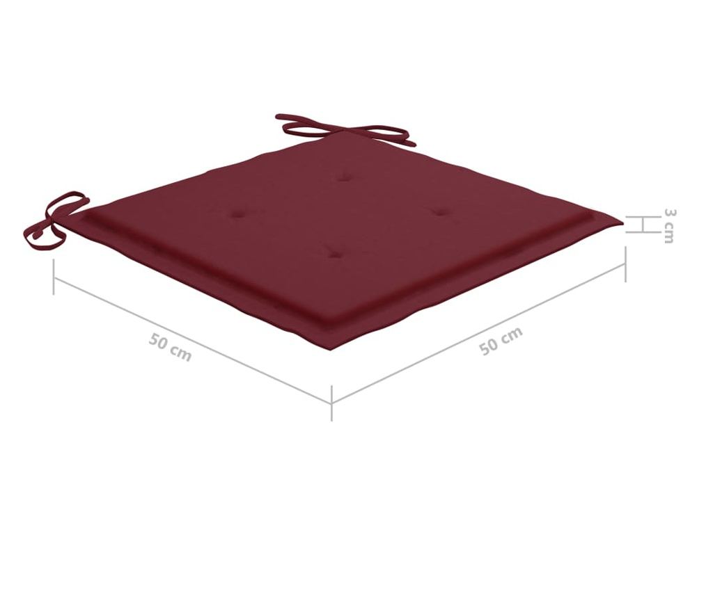 Градински столове с масичка за чай и възглавници, масивно акациево дърво - 12