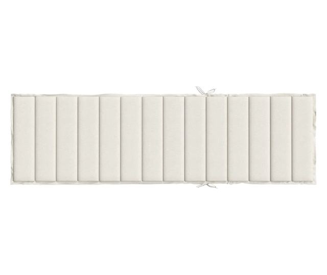 melange krémszínű szövet napozóágy párna 200 x 70 x 4 cm