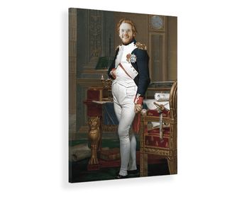 Napoleon in cabinetul sau de lucru - Tablou canvas barbati personalizat - 40 x 30 cm