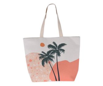 Плажна чанта Excellent Houseware, полиестер, 35x15x38 см, печат на длан, многоцветна