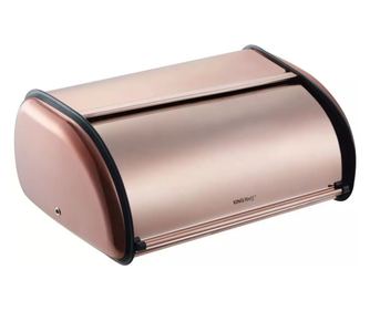 Cutie de paine Kinghoff KH 1840, 36 cm, Constructie usoara si rezistenta, Metal, Aur roz