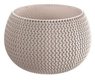 Dekoratív virágcserép, kerek, barna, 29x19,5 cm, Splofy Bowl