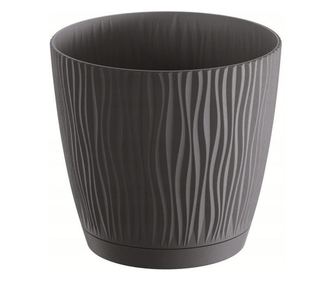 Ozdobna Doniczka Okrągła Antracytowa 3,3 L 18,8x17,5 cm Sandy P