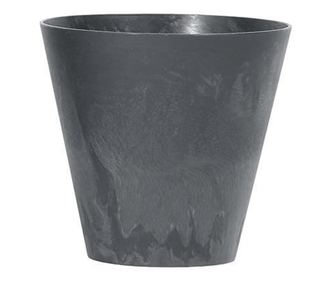 Декоративна саксия за цветя, кръгла, антрацит, 12 L, 30x28 cm, Tubus Beton