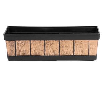 Ghiveci pentru flori, Strend Pro, model efect lemn, 47x15x17 cm
