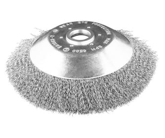 Drótkefe, kör alakú, fűkaszához/szegélynyíróhoz, acél, 200x25,4 mm, Graphite