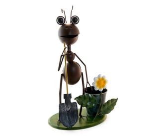 Dekoracija za vrt, metalna, mrav sa lopatom, 26x14x40 cm