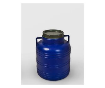 Bidon 10 litri, cu capac prin infiletare si manere, Sterk, Plastic Albastru sau Alb