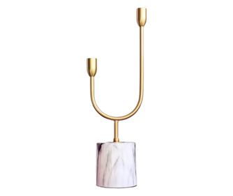 Suport din metal pentru lumanari, Dune, 15x10x43cm