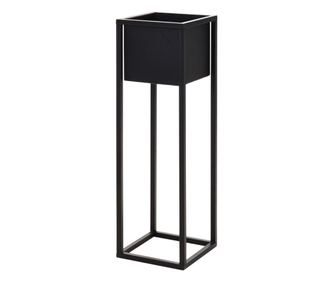 Ghiveci metalic negru pentru flori 70 cm