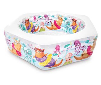 Piscina gonflabila, cu desene pentru copii, 190x180x60 cm, multicolor