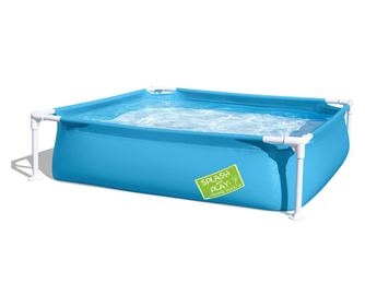 Piscina pentru copii, cadru metalic, patrata, 1.22x1.22x0.30 m