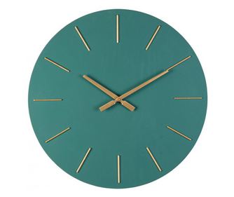 Arany zöld Timeline falióra 60x5 cm