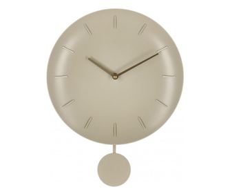 Nástěnné hodiny s plastovým kyvadlem taupe Jair 30x6x39.5 cm