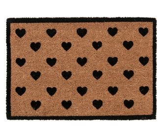 Naravna črna srčna podloga za vhod 40x60x1,5 cm