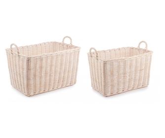 Комплект 2 ратанови коша за съхранение Narra 58x38x37 см, 65x45x40 см