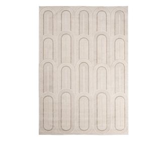 Krémszínű és szürke Zina textil szőnyeg 160x230x0,9 cm