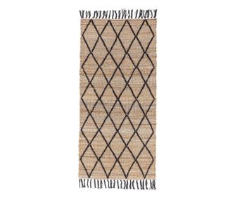 2 db Shaila 70x140 cm-es fekete természetes juta szőnyeg