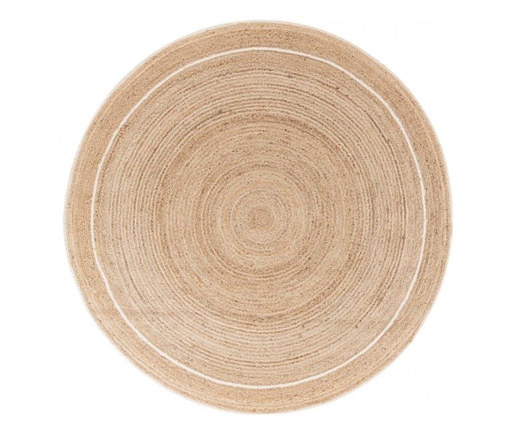 2 darabos Ankit természetes fehér juta szőnyeg szett, 180 cm