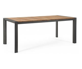 Cameron antracit szürke barna asztal 180x90x75 cm