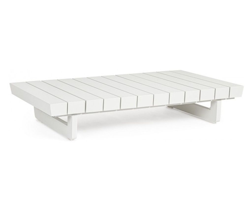 Λευκό Αλουμινένιο Τραπεζάκι Σαλονιού Infinity 126x73.5x24 εκ.