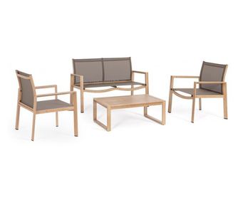 Kallen Brown Vrtni Namještaj Set 126x67.5x82 cm