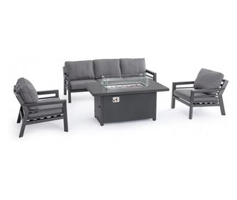 Комплект градински мебели Hendrix с нагревател 216x85x88 см