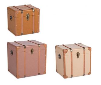 Set 3 škatel za shranjevanje Loisia 34x28x33 cm 42x34x41 cm 50x40x49 cm