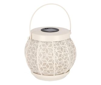 Set od 4 solarne lampe od bijelog čelika Sunil 20x20 cm