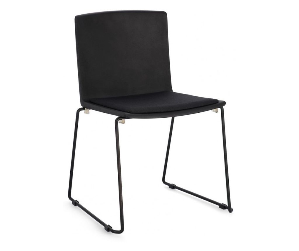 Komplet 4 črnih stolov Giulia 43,5x50x79 cm