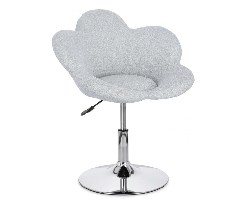 Súprava 2 kresiel Fleur Chrome Silver Grey z textilu 69x55x69/81 cm