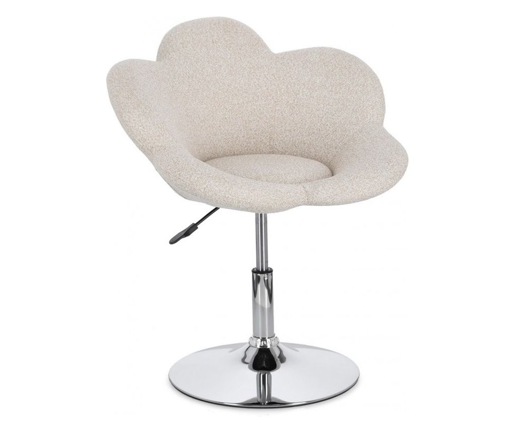 2 db Fleur fotel szett, ezüst króm, bézs szövet, 69x55x69/81 cm