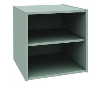 Polcos szekrény 1 polc, zöld MDF, 35x35x35 cm