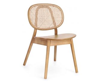 Scaun lemn rattan natur Adolis 49x42x81 cm