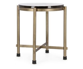 Zayla arany színű acél és üveg dohányzóasztal 42x50 cm