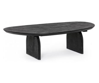 Crni stolić za kavu od drva manga Monterrey 135x76x38 cm