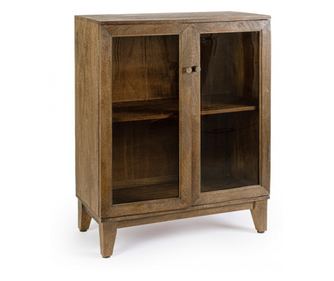 Витрина Remington от мангово дърво в кафяв цвят 80x40x100 см
